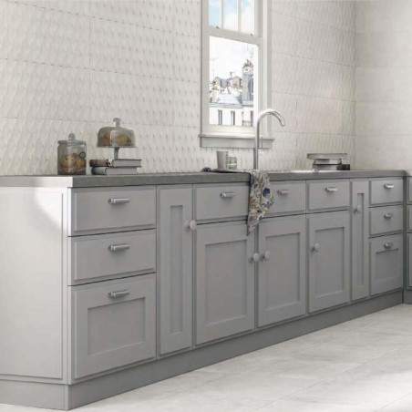 NESS WHITE ROMBOS 25X75 RED BODY WALL