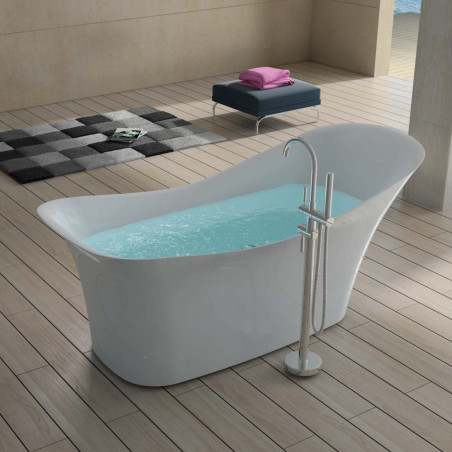 BAIGNOIRE RET RÉSINE ET PIERRE BLACK & WYHITE