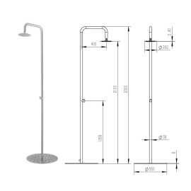 DOUCHES EXTÉRIEURES MITIGUER ACIER INOXYDABLE RLCML9018