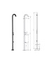 OUTDOOR SHOWERS SINGLE LEVER STAINLESS RLCML9002BL