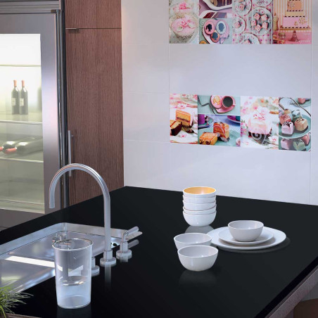 PLAN DE TRAVAIL JET BLACK 80X300 X1.5 CM