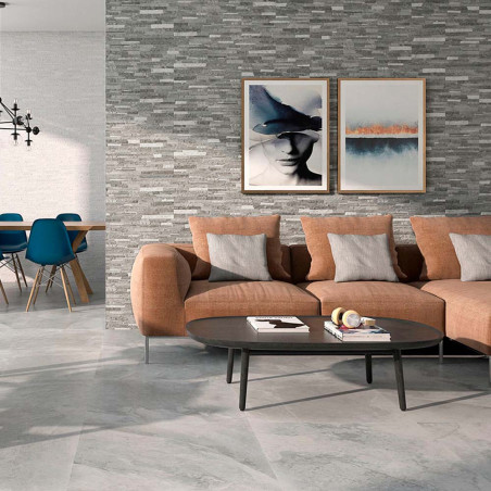 MUBI GRIS 17X52 COM MUR EN GRÈS CÉRAME