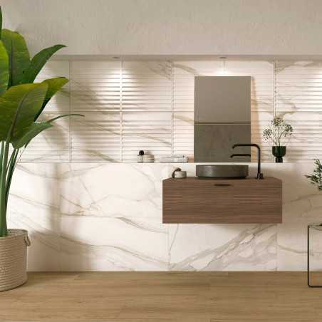AOSTA WHITE RLV 45X90 PARED PASTA ROJA