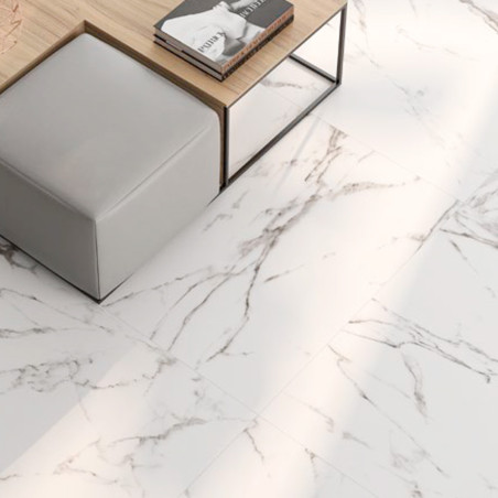 DELTA WHITE BRILLO 60X60 PORCELAIN WALL AND FLOOR TILES