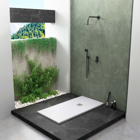 RECEVEUR DE DOUCHE 75 X 120 CM EN RÉSINE ANTIDÉRAPANTE
