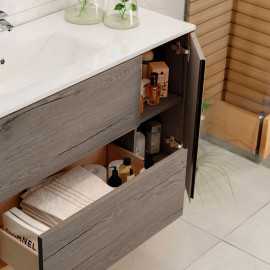MUEBLE DE BAÑO BO SUSPENDIDO 80 CM IRON OAK