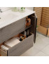 MEUBLE DE SALLE DE BAIN BO SUSPENDU 80 CM IRON OAK