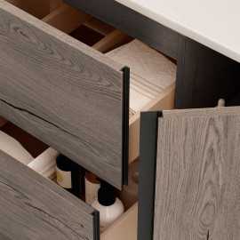 MUEBLE DE BAÑO BO SUSPENDIDO 80 CM IRON OAK