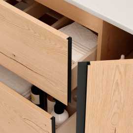 MUEBLE DE BAÑO SUSPENDIDO 80 CM ROBLE COLLET