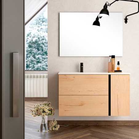 MUEBLE DE BAÑO SUSPENDIDO 80 CM ROBLE COLLET