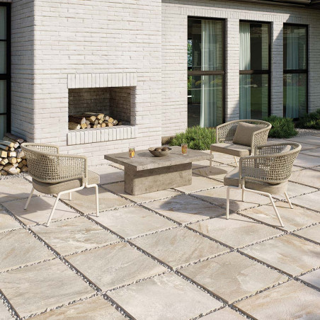 AYAX BEIGE C-3 60X60X 2 CMS COM SUELO PORCELÁNICO