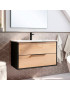 MUEBLE DE BAÑO DUOX 80 SUSPENDIDO NEGRO - ROBLE ESTIPO F46