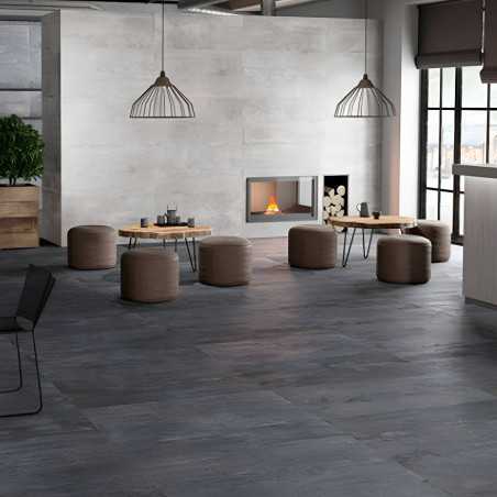 SUIT NEGRO 30X60 SUELO - PARED PASTA ROJA