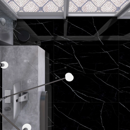 FLURRY BLACK FLOOR - WALL PORCELAINE