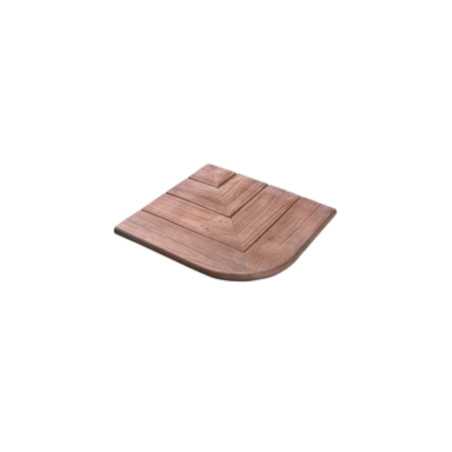 LANZAROTE REVERSED CORNER 40X40X2.5 WALNUT - PINE