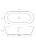 CAPRI BATHTUB 1800 x 800 x 630 MM