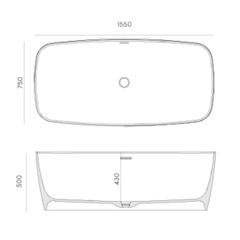 KABU BATHTUB 1700 x 800 x 500 MM
