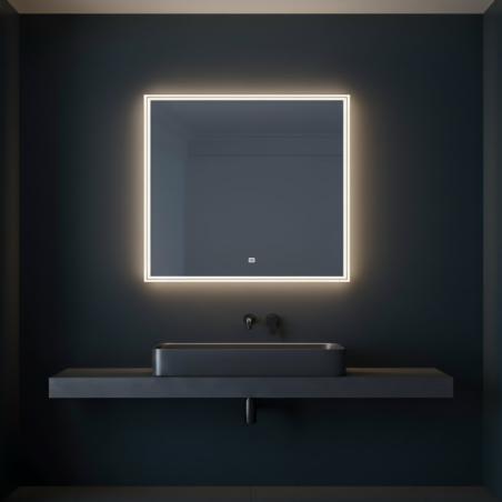 ESPEJO CUADRADO CON LEDS 80X80 CM