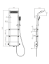 WHITE SINGLE-HANDLE ELBA SHOWER