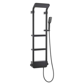 BLACK SINGLE-HANDLE ELBA SHOWER