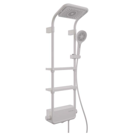 WHITE SINGLE-HANDLE KATIA SHOWER