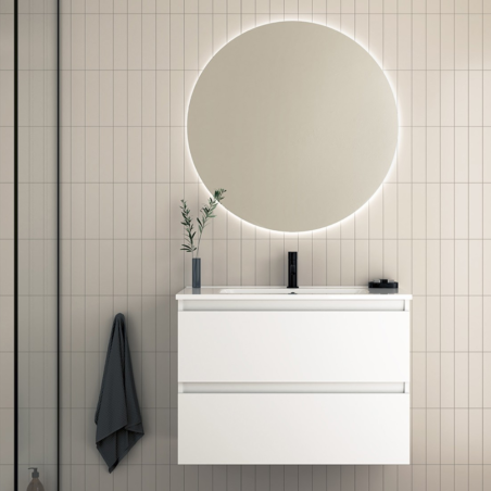 MUEBLE CHEAP SUSPENDIDO 80 CM BLANCO BRILLO