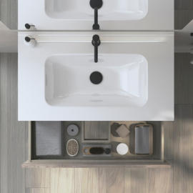 MUEBLE CHEAP SUSPENDIDO 80 CM BLANCO BRILLO
