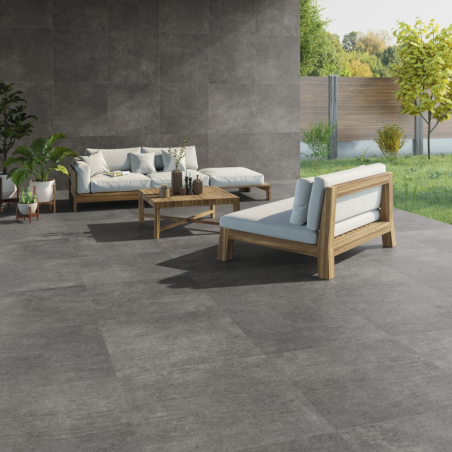 CRETA ANTRACITA 60X60 GRÈS CÉRAME SOL-MUR