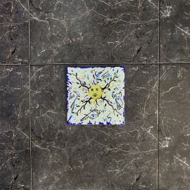 LOT DE 6 CARREAUX PEINTS PAR SALVADOR DALÍ