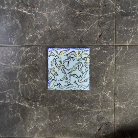 LOT DE 6 CARREAUX PEINTS PAR SALVADOR DALÍ