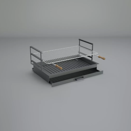 CONJUNTO CAJÓN BRASERO + CAJÓN CENICERO + PARRILLA 78X48 CM