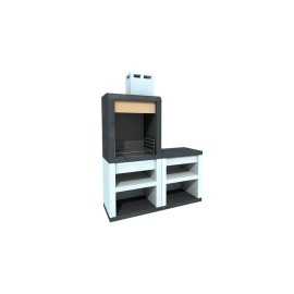FIREBOX DRAWER + ASH DRAWER + GRILL SET 60X38 CM