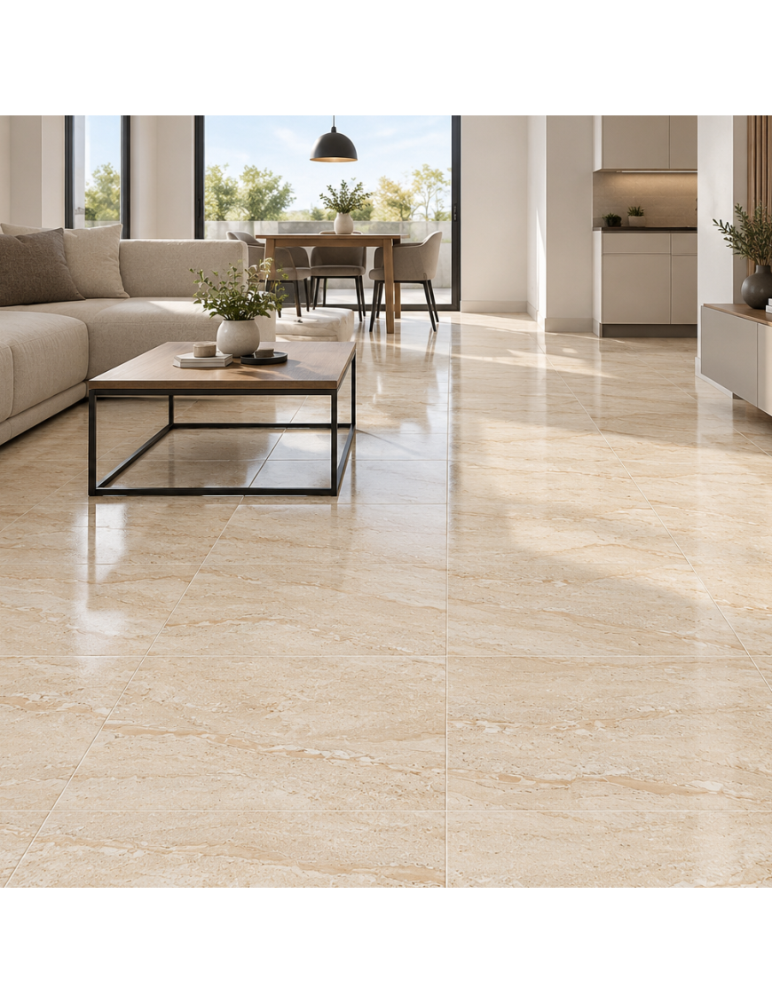 DAHINO CREMA BRILLANTE 45X45 SUELO – PARED GRES