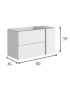 MUEBLE DE BAÑO SUSPENDIDO 80 CM ROBLE COLLET