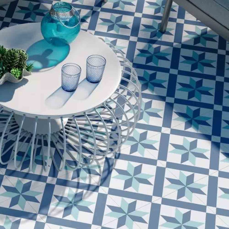 (NoStock) HANOI BLUE 33X33 SUELO – PARED PORCELÁNICO